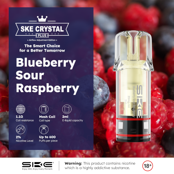 SKE Crystal Plus Pods Blueberry Sour Raspberry 20mg/ml